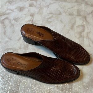 Roma Brown Woven Women's Mules